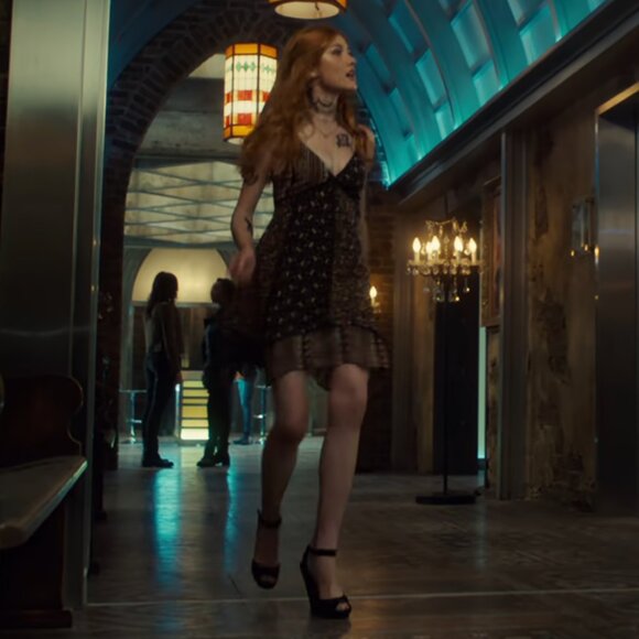 Alice + Olivia Delilah Tiered Print Stretch Silk Dress ASO Clary Fray - Picture 15 of 16